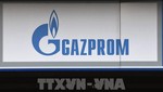 Biểu tượng Tập đoàn khí đốt Gazprom của Nga ở Gelsenkirchen, miền Tây Đức. Ảnh: AFP/TTXVN