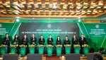 Phó Thủ tướng Lê Minh Khái cùng các lãnh đạo thực hiện nghi thức khai trương hệ thống TPDNRL sáng 19/7.