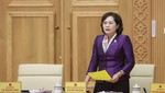 Thống đốc Ngân hàng nhà nước Nguyễn Thị Hồng phát biểu tại Hội nghị. Nguồn: NHNN.
