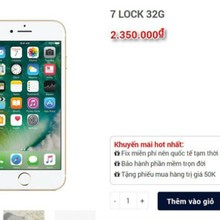 iPhone 7 khóa mạng về giá 2 triệu đồng tại Việt Nam