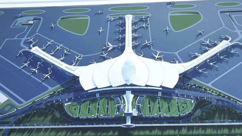 Phối cảnh nhà ga hành khách sân bay Long Thành khi hoàn thành (Ảnh minh hoạ) 