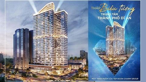 Tòa tháp Charm Diamond, một phần trong dự án Charm Plaza được giới thiệu do DCT Partners Việt Nam làm chủ đầu tư. 