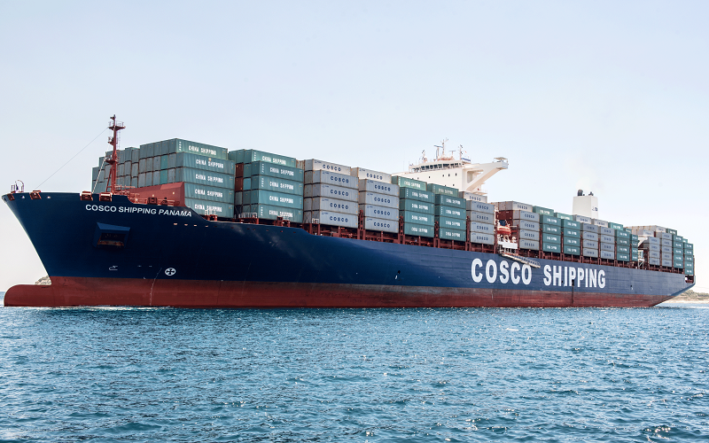 Cosco là một trong những hãng tàu vận chuyển container điều xuất khẩu sang Italia - Ảnh minh họa