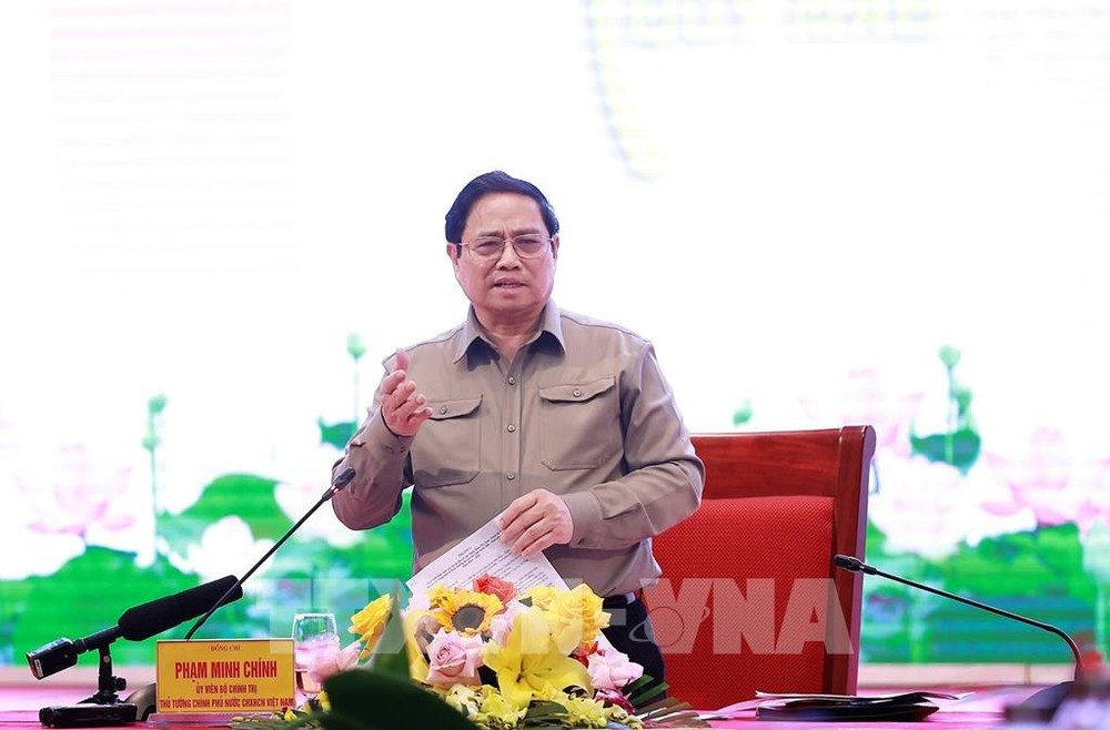 Thủ tướng Phạm Minh Chính kết luận cuộc họp. Ảnh: Dương Giang-TTXVN