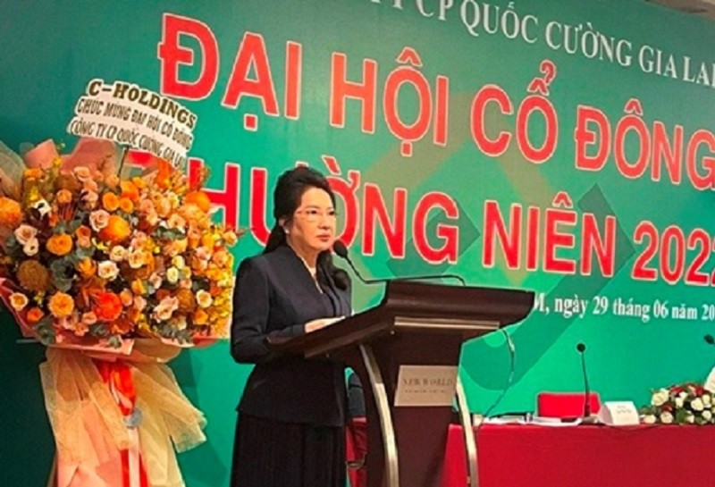 Bà Nguyễn Thị Như Loan, CEO QCGL chia sẻ tại ĐHĐCĐ thường niên 2022