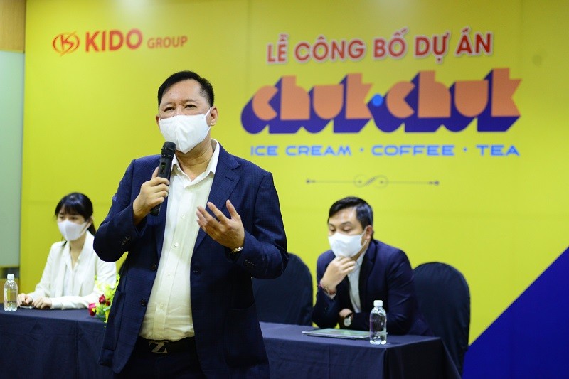 Ông Trần Lệ Nguyên, CEO KDC chia sẻ tại lễ công bố dự án mới.