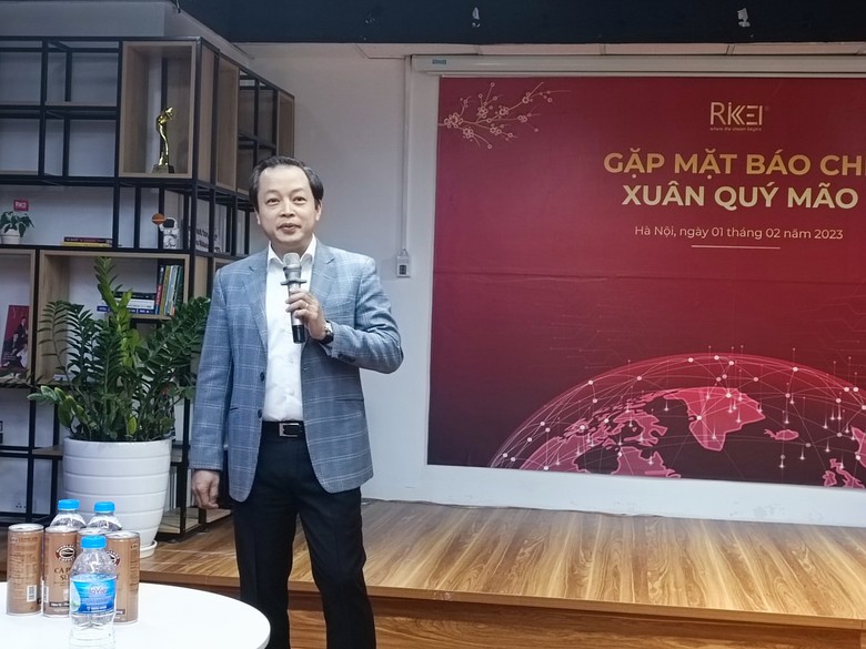 Ông Bùi Hoàng Tùng - Phó chủ tịch cấp cao của Rikkeisoft kiêm CEO RKTech tại sự kiện. Ảnh Tuấn Việt