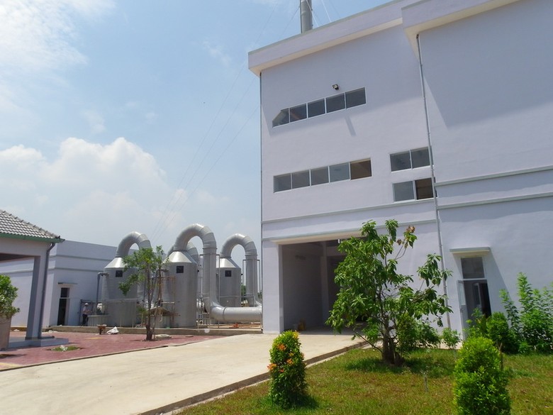 Khu xử lý mùi của Nhà máy xử lý nước thải giai đoạn 1 được đưa vào hoạt động giữa năm 2013 tại Tp. Thủ Dầu Một, Bình Dương.
