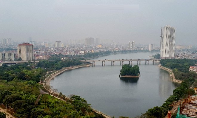 Cầu Bắc Linh Đàm song song với tuyến đường trên cao khu vực Hồ Linh Đàm sẽ được xây dựng trong năm 2017.