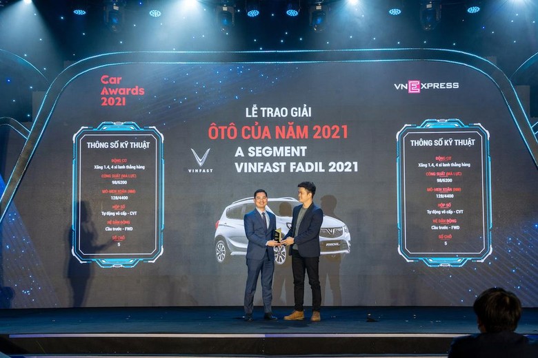 VinFast Fadil là “Ô tô của năm phân khúc xe nhỏ cỡ A” theo kết quả bình chọn Car Awards 