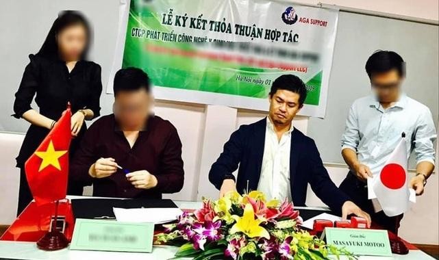 Ông Masayuki Motoo - Tổng giám đốc Công ty TNHH Aga Support trong một buổi ký kết hợp đồng với doanh nghiệp Việt Nam 