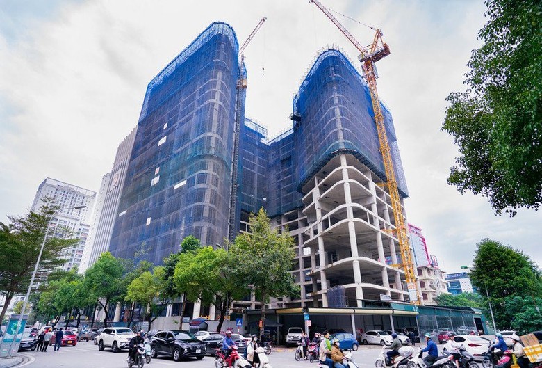 Dự án Ha Noi Hilton West do Hòa Bình là tổng thầu thi công gói thầu Kết cấu phần thô công trình (Ảnh: HBC)