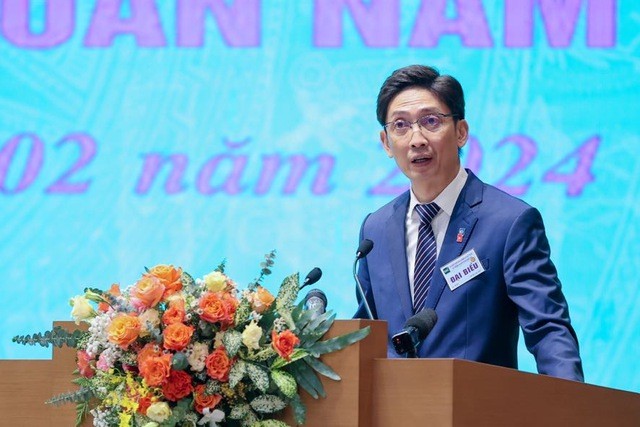 Ketut Ariadi Kusuma, Trưởng nhóm Tài chính, Cạnh tranh và Sáng tạo của World Bank tại Việt Nam tham luận về Nâng hạng lên thị trường mới nổi - Ảnh: VGP/Nhật Bắc