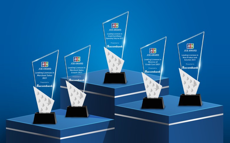 Sacombank vinh dự nhận 5 giải thưởng lớn từ JCB