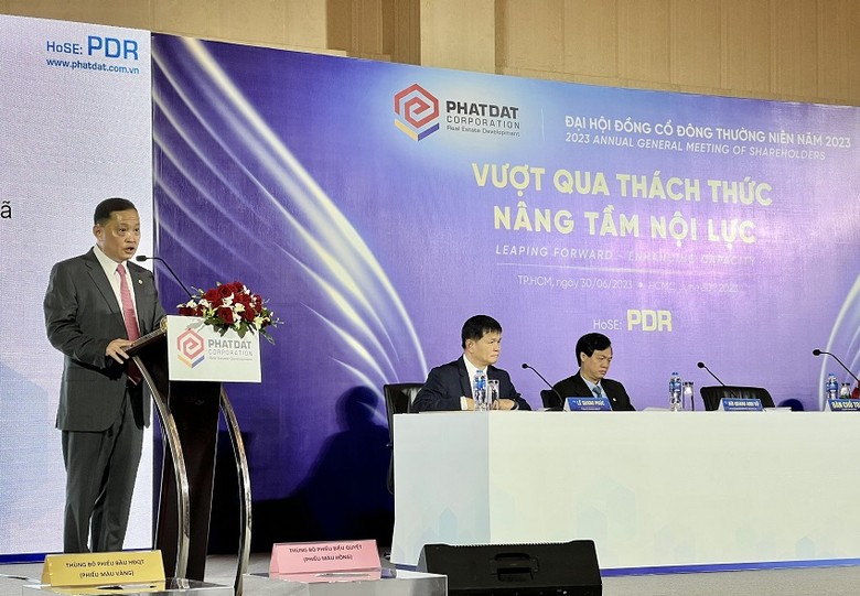 Ông Nguyễn Văn Đạt, Chủ tich PDR chia sẻ tại đại hội - Ảnh: Huyền Châm